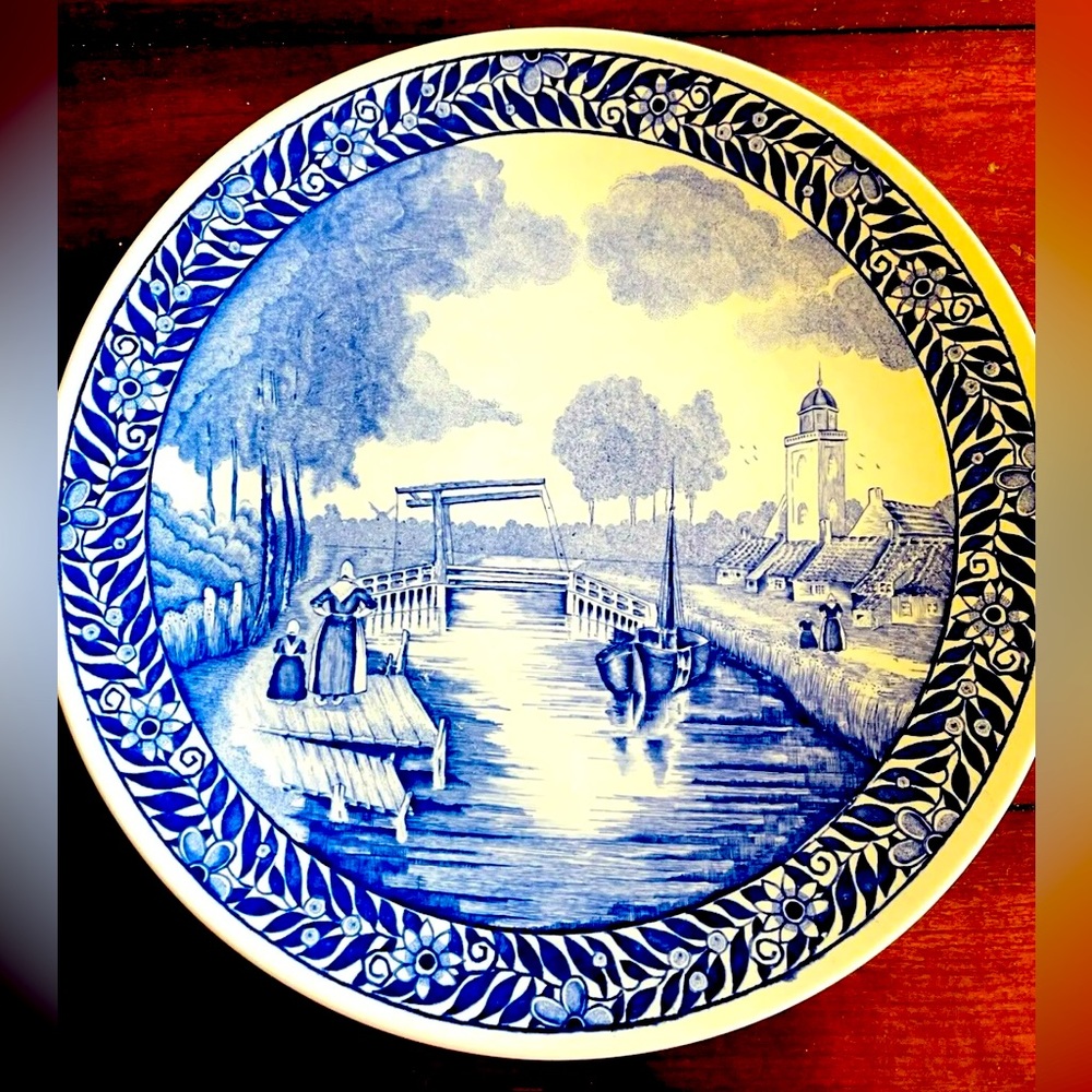 Delft Blue Seascape Decorative Plate Holland